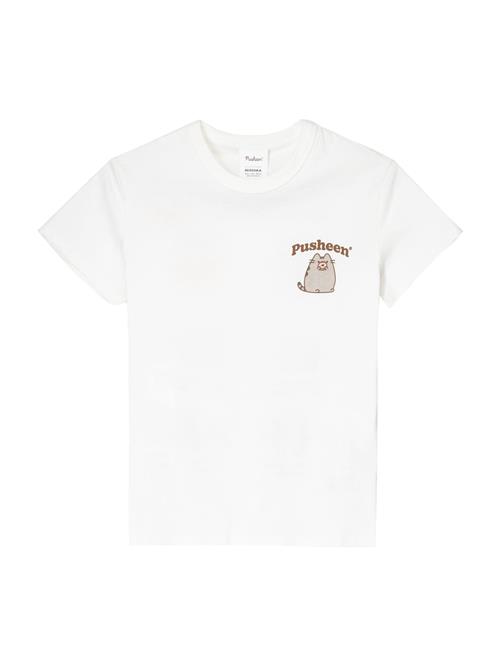 Se Bershka Shirts 'PUSHEEN'  camel / lysebrun / hvid ved About You