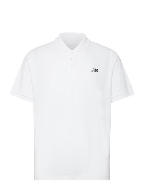 Cotton Polo New Balance White