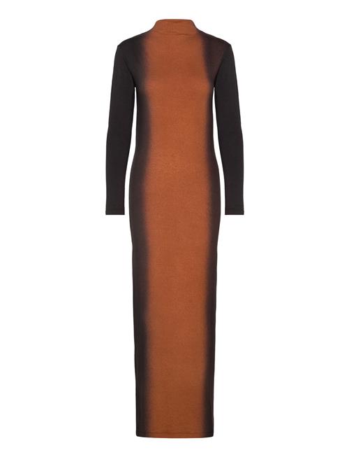 Rabens Saloner Graffiti Long Jersey Dress - Lykka Rabens Sal R Orange