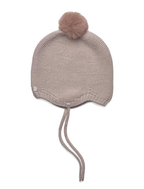 Bonnet Wool Knit W. Pompom Huttelihut Beige