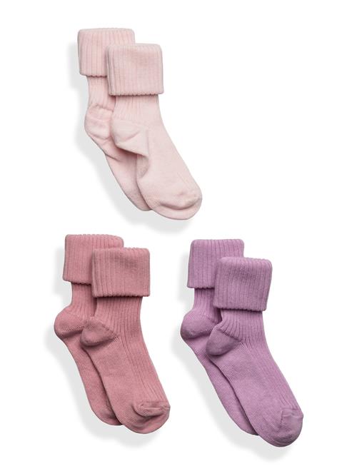 Cotton Rib Baby Socks - 3-Pack Mp Denmark Pink