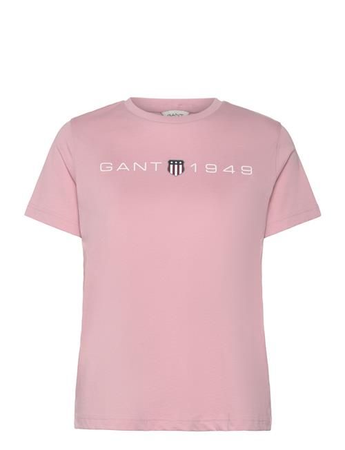 Se Reg Printed Graphic T-Shirt GANT Pink ved Booztlet