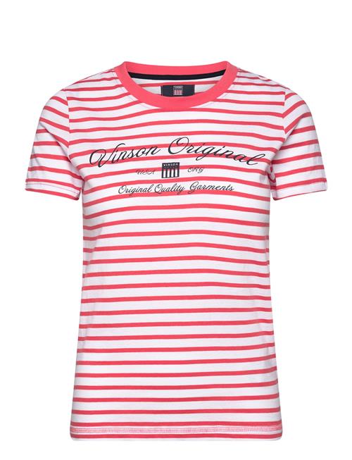 Layla Striped Reg Sj Vin W Tee VINSON Red