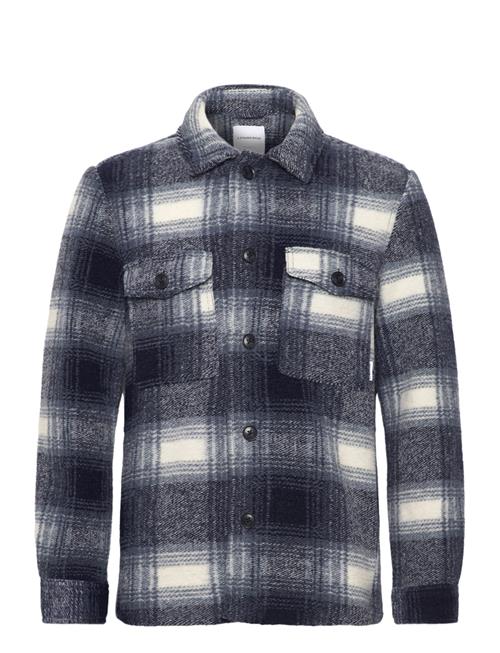 Checked Overshirt Lindbergh Navy