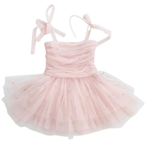 DOLLY by Le Petit Tom Pearl Tylkjole Ballet Pink | Lyserød | 4-6 years