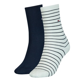 Tommy Hilfiger Legwear Tommy Hilfiger Strømper 2P Classic Small Stripe Socks Flerfarvet Str 39/42 Dame