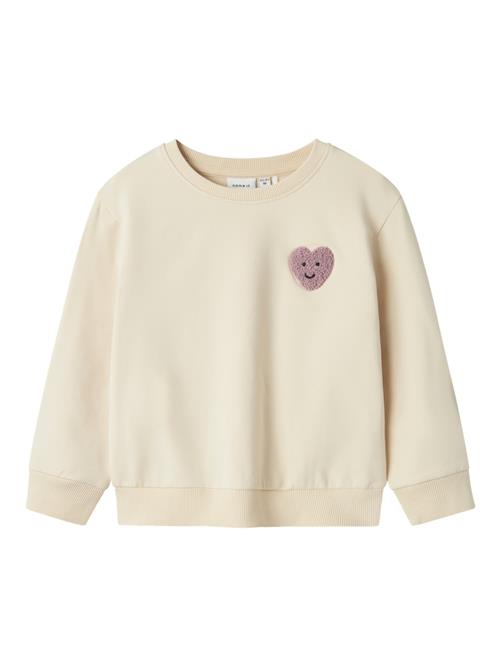 NAME IT Sweatshirt 'NMFSMILE'  beige / lysviolet