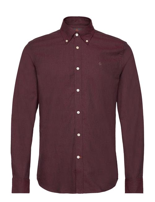 Watts Flannel Shirt-Slim Fit Morris Burgundy