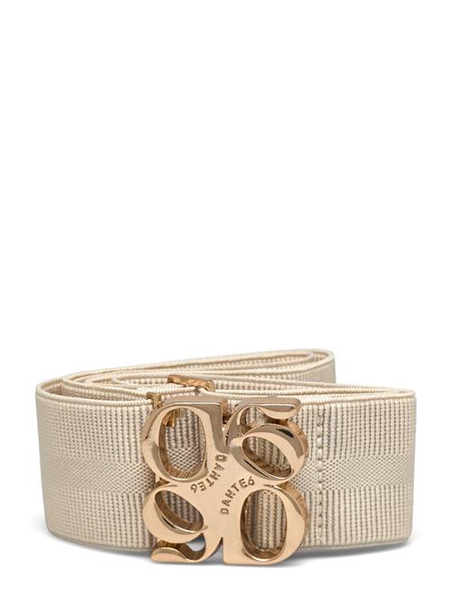 D6 Motif Logo Tape Belt Gold Dante6 Cream