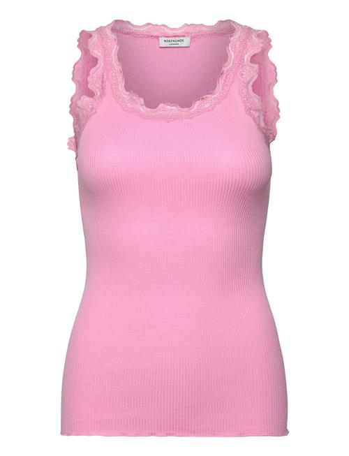 Rwbabette Sl U-Neck Long Lace Top Rosemunde Pink