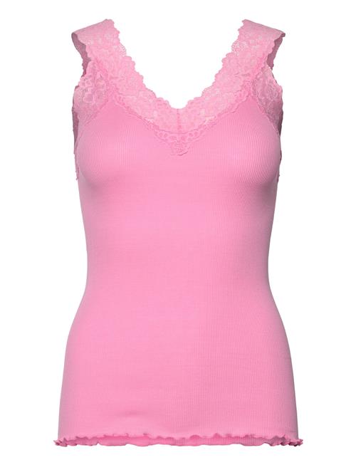 Rwbernadine Organic Sl Lace Top Rosemunde Pink