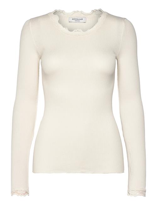 Rwbabette Silk Ls Lace T-Shirt Rosemunde White