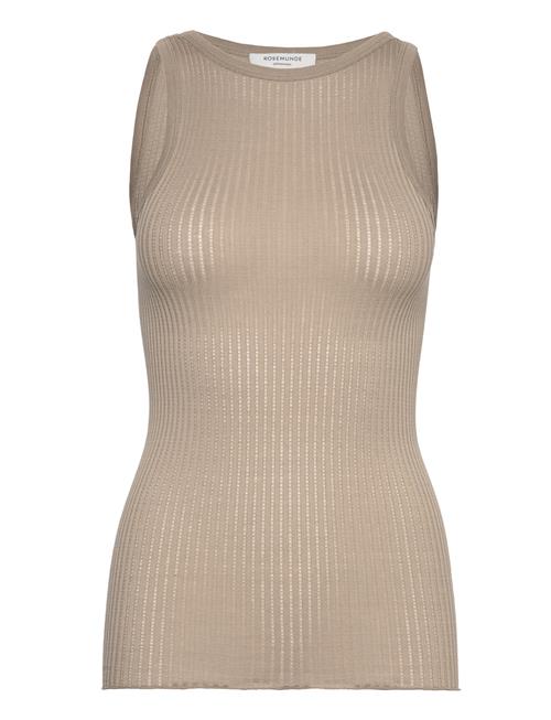 Rwbelize Silk Sl Boxer Top Rosemunde Khaki
