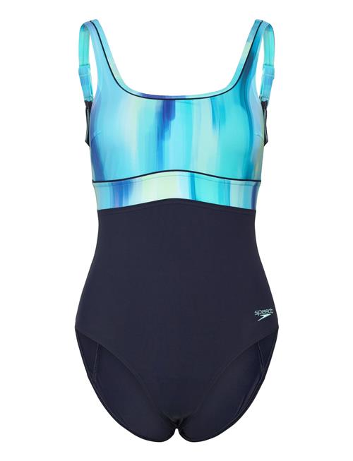 Womens Shaping Contour Eclipse Printed 1 Pc Speedo Navy