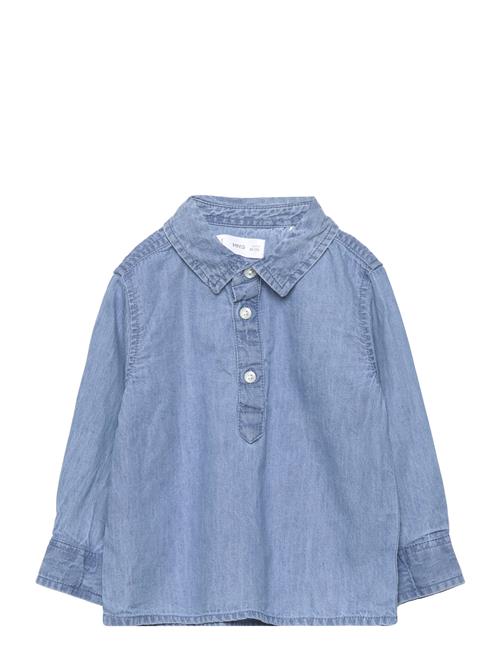 Cotton Denim Shirt Mango Blue