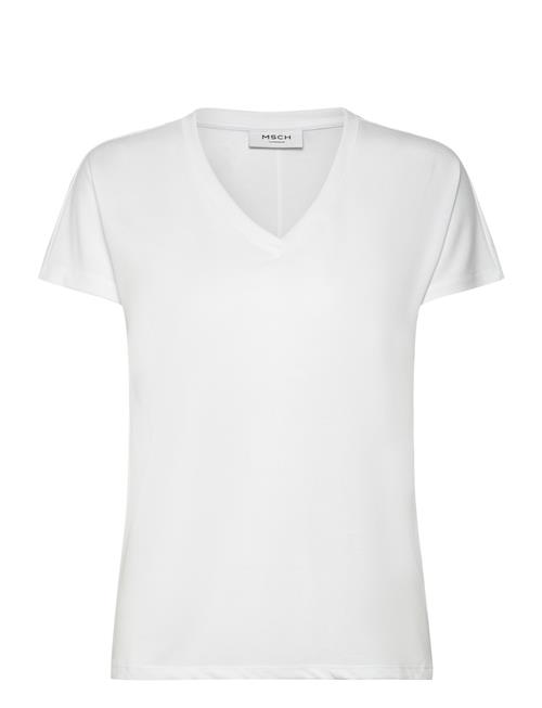 Mschfenya Modal V Neck Tee MSCH Copenhagen White