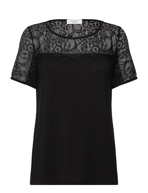 Rwbiarritz Lace Ss T-Shirt Rosemunde Black