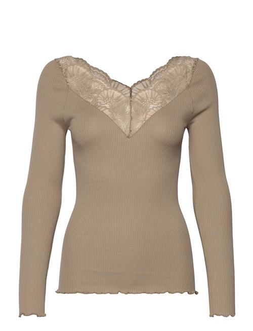 Rwbeatha Ls Regular T-Shirt Rosemunde Beige