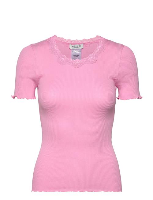 Rwbeatha Ss Regular O-Neck Lace T-S Rosemunde Pink