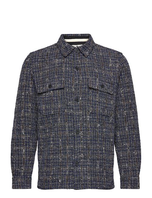 Akoscar Boucle Overshirt Anerkjendt Navy