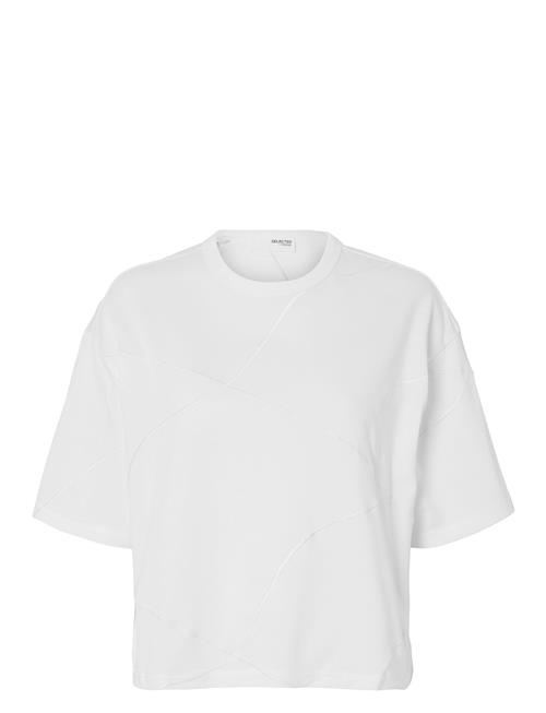 Se Slfpenny Ss Embroidered Tee Selected White ved Booztlet