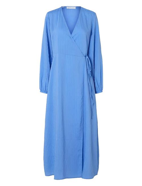 Slflucia-Susie Ls Ankle Wrap Dress B Selected Blue