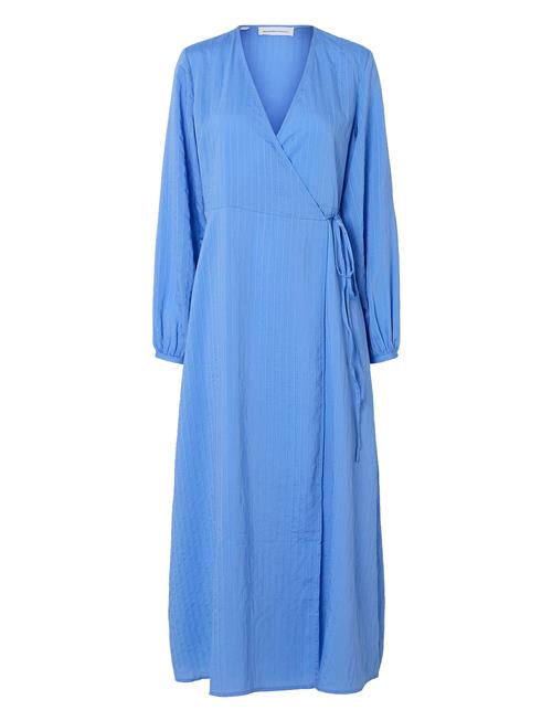 Slflucia-Susie Ls Ankle Wrap Dress B Selected Femme Blue