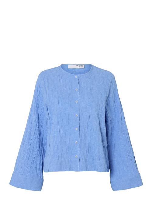 Slfcoria Ls Shirt B Selected Femme Blue