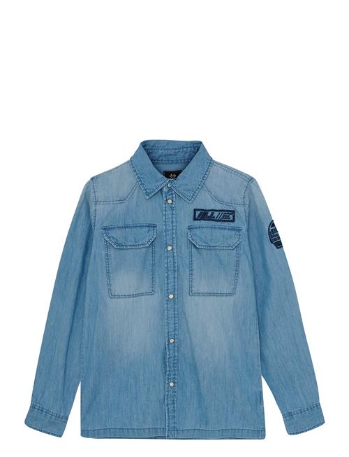 Shirt Denim Badges Indian Blue Jeans Blue