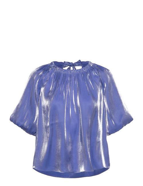 Se Dante6-Simo Shimmer Back Detail Top Dante6 Blue ved Booztlet