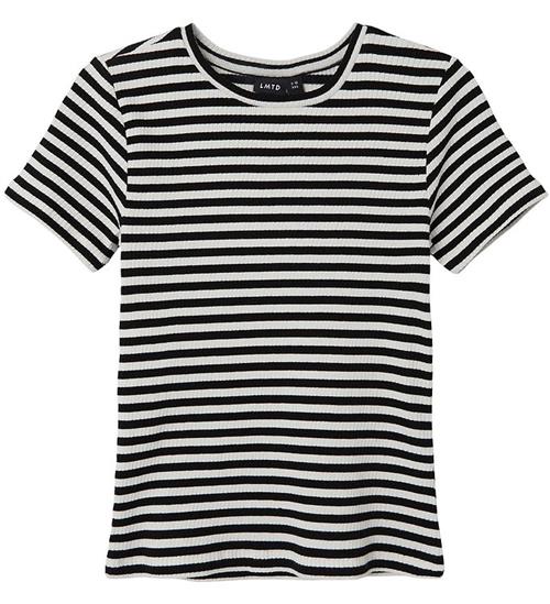 LMTD T-shirt - NlfDallas - Rib - Black/White STRIPES