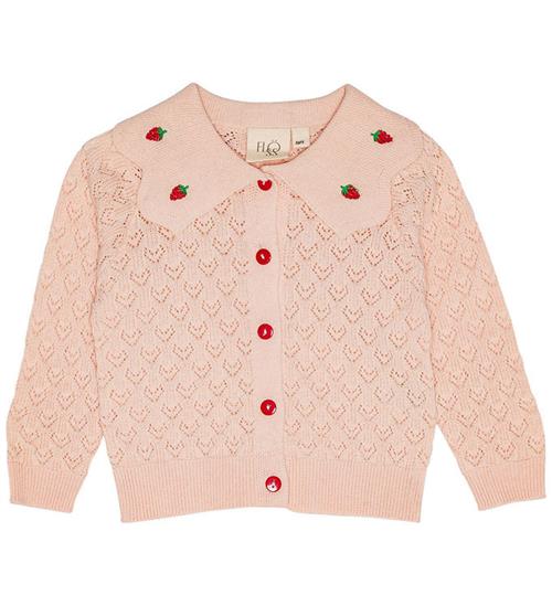 FlÃ¶ss Cardigan - Strik - Isabel - Light Pink/Red