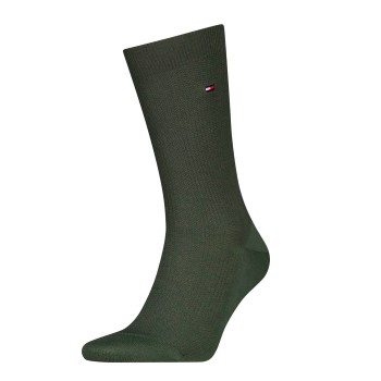 Tommy Hilfiger Legwear Tommy Hilfiger Strømper Premium Basket Wool Socks Mørkgrøn  Str 43/44 Herre