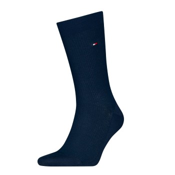 Tommy Hilfiger Legwear Tommy Hilfiger Strømper Premium Basket Wool Socks Mørkblå Str 45/46 Herre