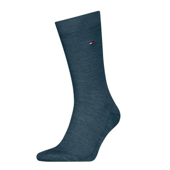 Tommy Hilfiger Legwear Tommy Hilfiger Strømper Premium Basket Wool Socks Jeansblå Str 45/46 Herre