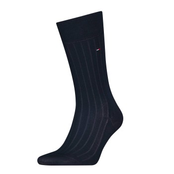 Tommy Hilfiger Legwear Tommy Hilfiger Strømper Premium Rib Crew Socks Mørkblå Str 45/46 Herre