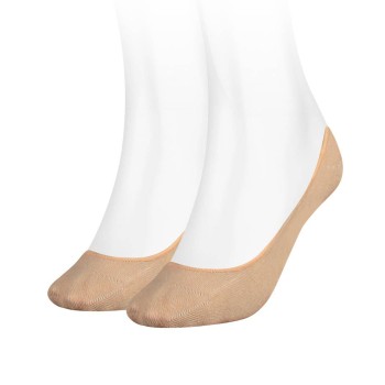 Tommy Hilfiger Legwear Tommy Hilfiger Strømper 2P Women Invisible Footie Socks Beige Str 39/42 Dame