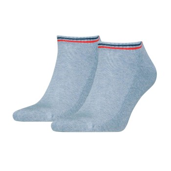 Tommy Hilfiger Legwear Tommy Men Uni TJ Iconic Sneaker Sock Strømper 2P Blå bomuld Str 35/38