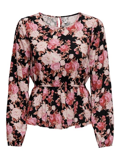 ONLY Bluse 'NOVA'  lysebrun / pink / lys pink / sort