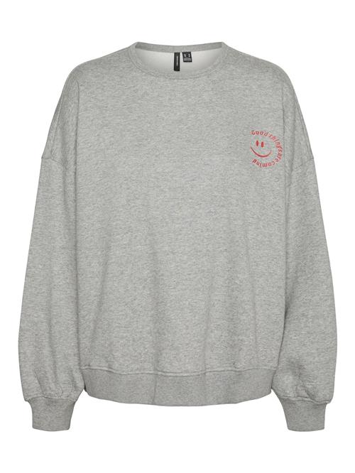 VERO MODA Sweatshirt 'VMIja'  grå / lys rød