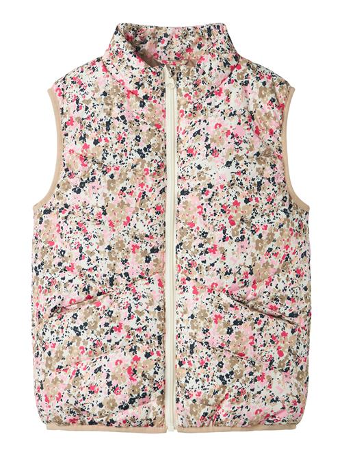 NAME IT Vest 'NKFMYLANE'  beige / lyserød / sort / hvid