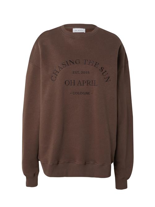 OH APRIL Sweatshirt 'Chasing'  mørkebrun