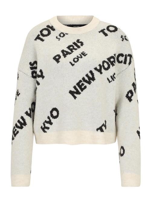 Vero Moda Tall Pullover 'VMNEWCITY'  ecru / sort