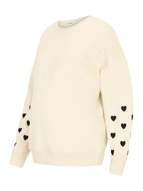 Se Only Maternity Sweatshirt 'OLManna'  creme / sort ved About You