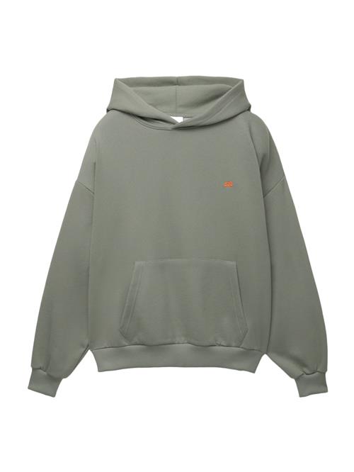 Se Pull&Bear Sweatshirt 'PACIFIC'  khaki / orange / hvid ved About You