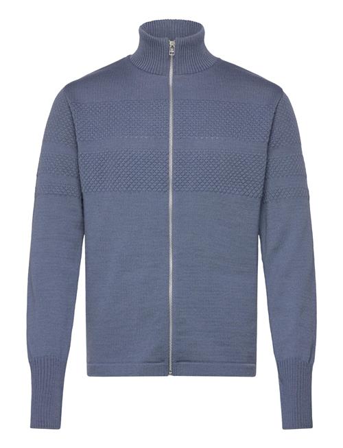 Wool Klemens Zip Knit Fav Mads Nørgaard Blue