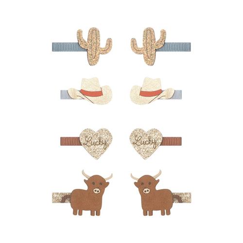 Se Mimi & Lula Mini Cowboy 8 Hårklemmer Lucky One Size      kvinde ved Babyshop
