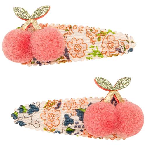 Mimi & Lula Floral Pom Pom Cherries 2 Hårklemmer Florence | Lyserød | 0