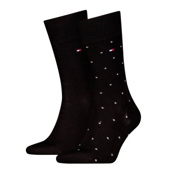 Tommy Hilfiger Legwear Tommy Hilfiger Strømper 2P Men Dot Socks Sort Str 43/46 Herre