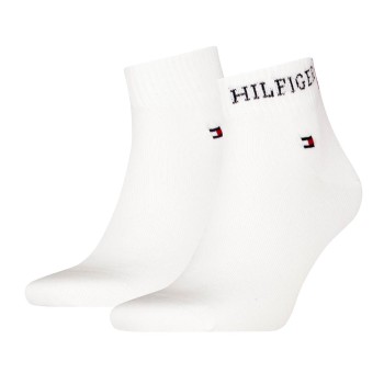 Tommy Hilfiger Legwear Tommy Hilfiger Strømper 2P Men Tab Quarter Socks Hvid Str 43/46 Herre